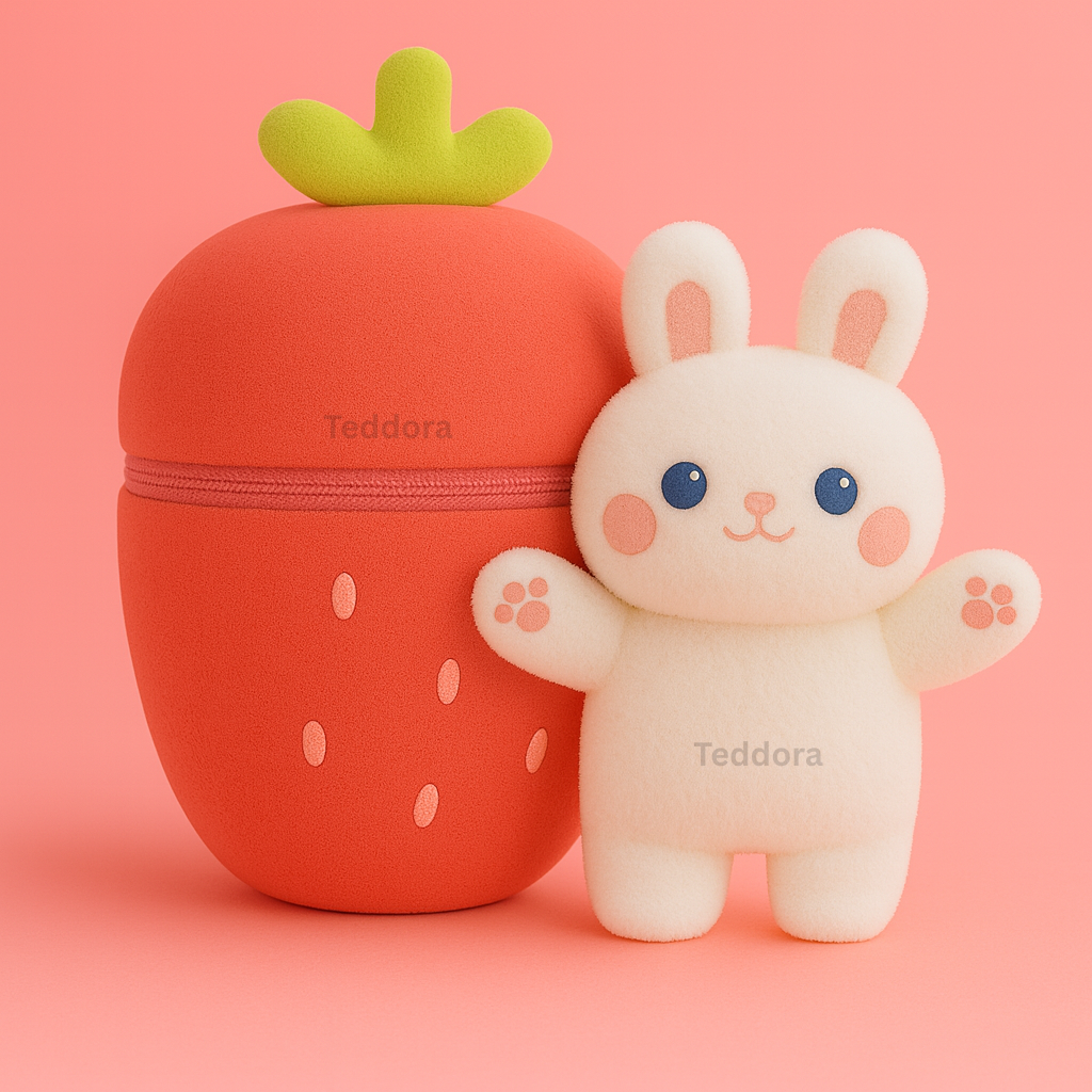 TEDDORA Strawberry Rabbit Soft Toy - 30cm