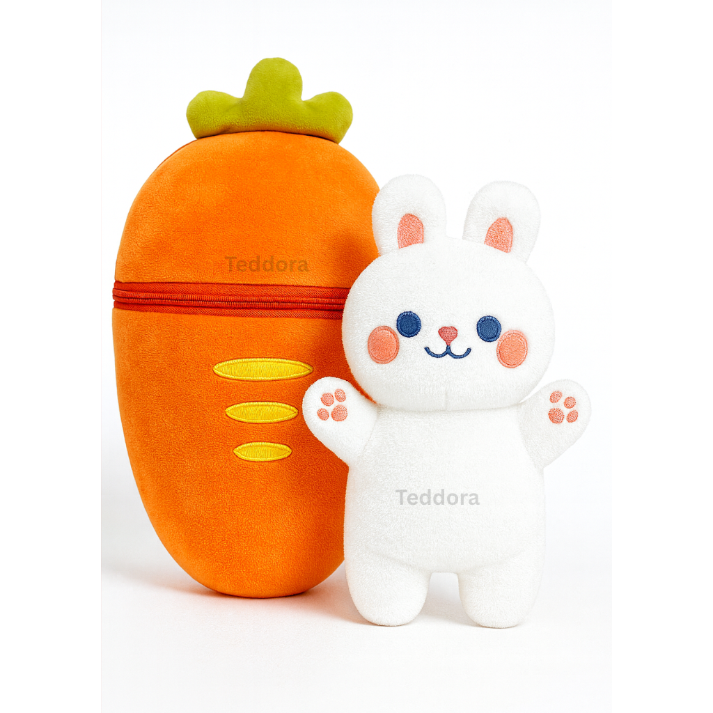 TEDDORA Strawberry Rabbit Soft Toy - 30cm