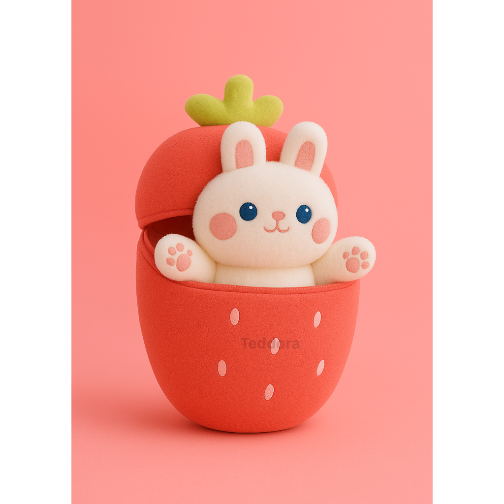 TEDDORA Strawberry Rabbit Soft Toy - 30cm