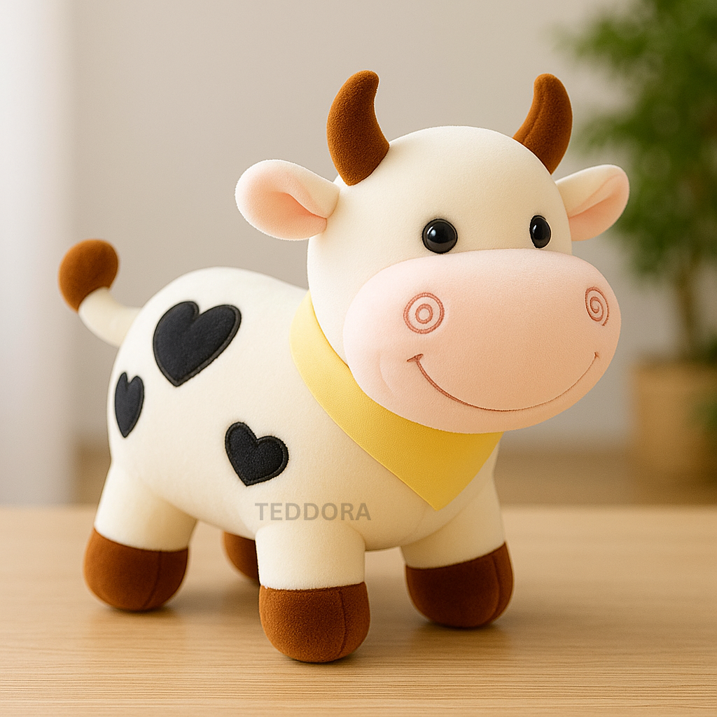 TEDDORA Smiley Cow Soft Toy - 25cm