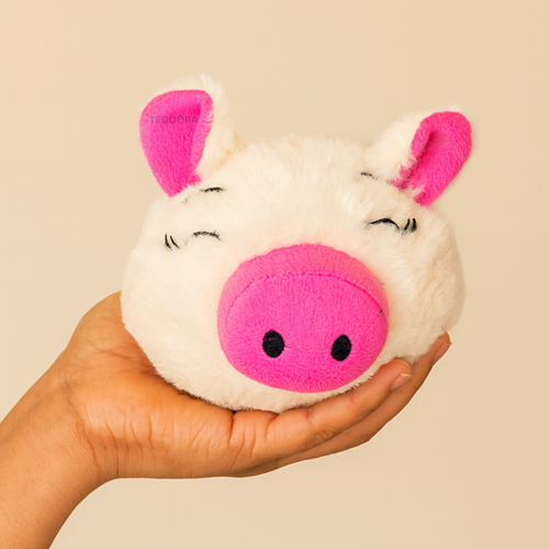 pig plush dog toy
