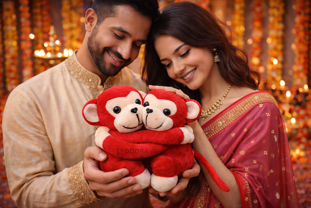 TEDDORA Hugging Monkey Soft Toy - 20cm