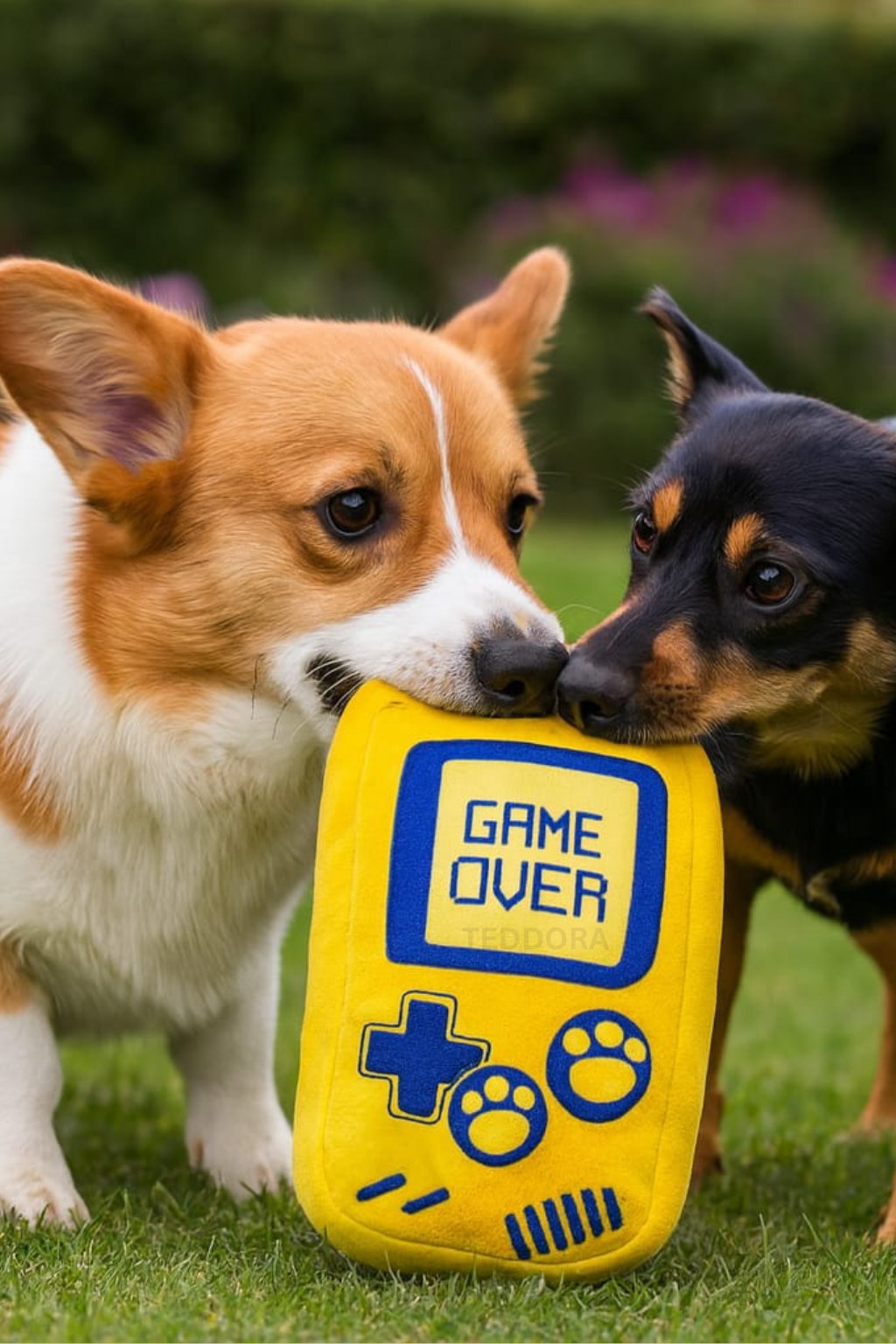 game controller plush dog toy