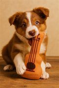 guitar plush dog toy
