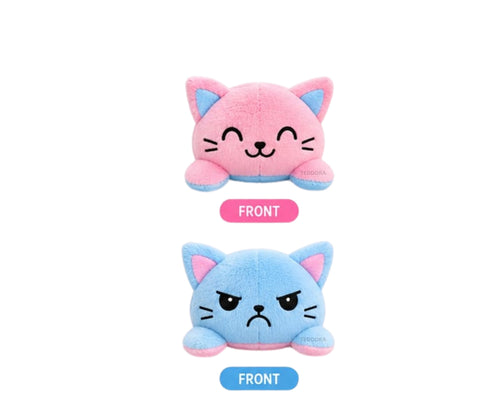 Flippy Cat Mood Changer Soft Toy - 15CM  | TEDDORA