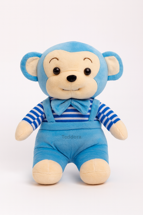 TEDDORA Bow Monkey Soft Toy - 25 cm
