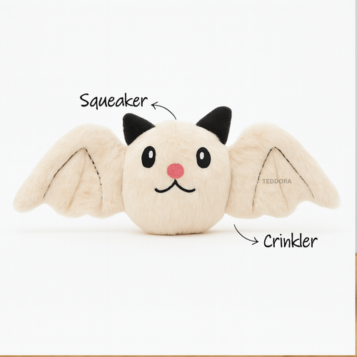cute bat chew toy for dogs