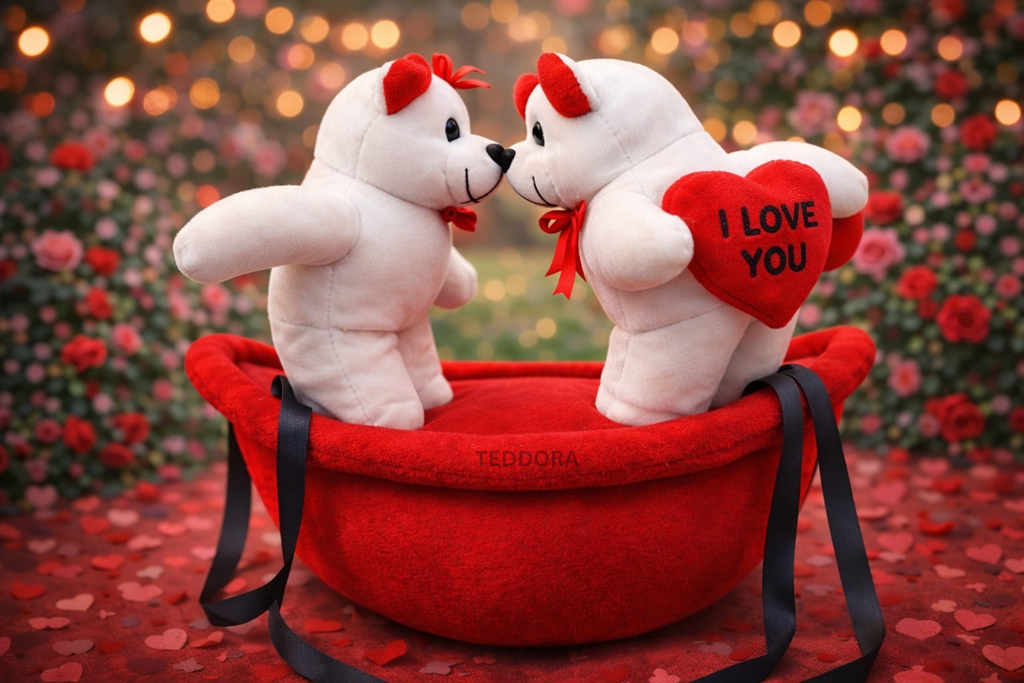 TEDDORA Couple On Boat Soft Toy - 28cm