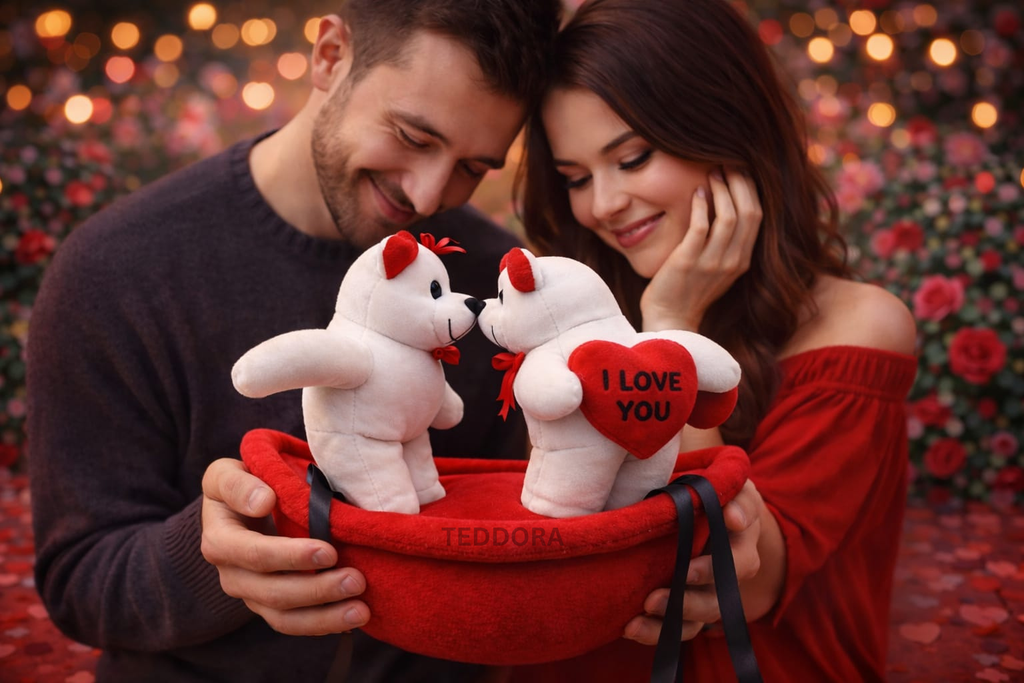 TEDDORA Couple On Boat Soft Toy - 28cm