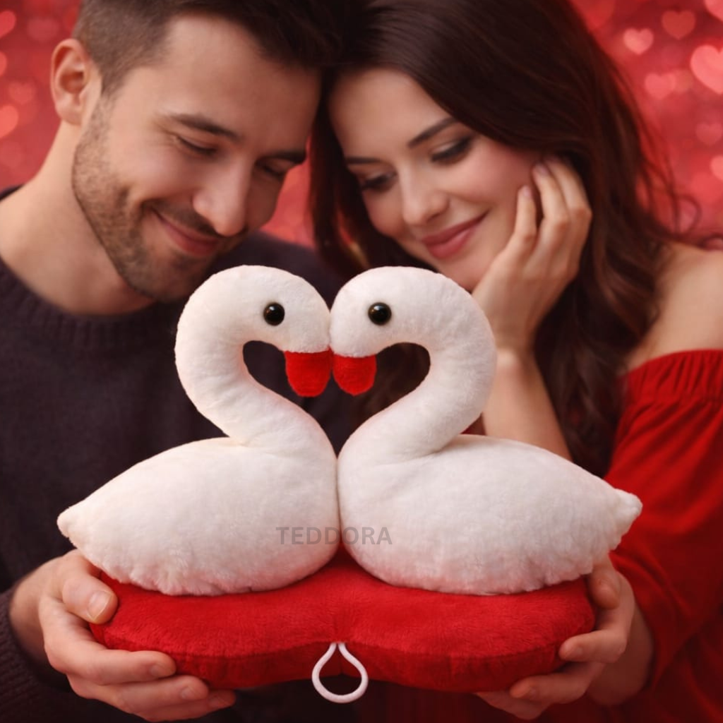 TEDDORA Swan Couple Soft Toy - 20cm