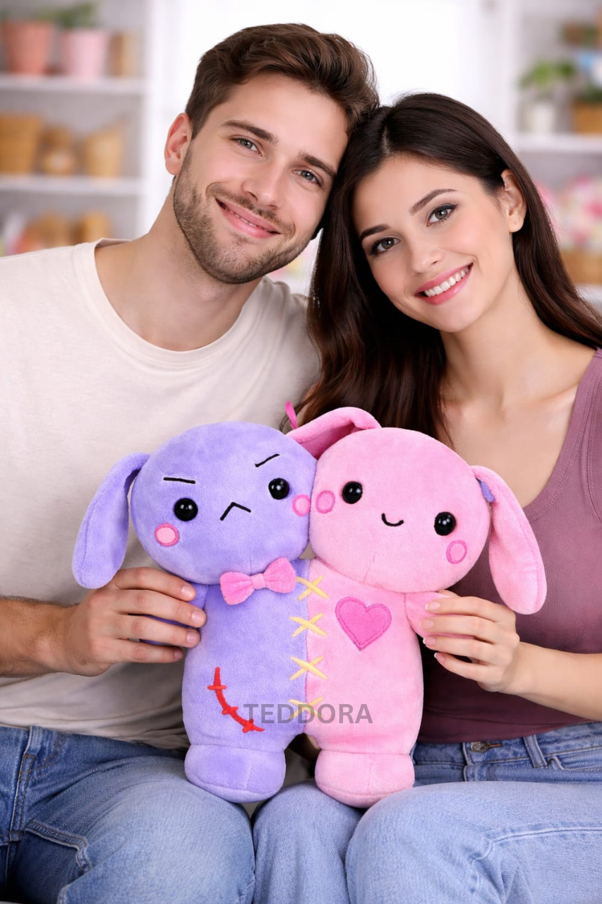 TEDDORA Twin Couple Soft Toy - 25cm