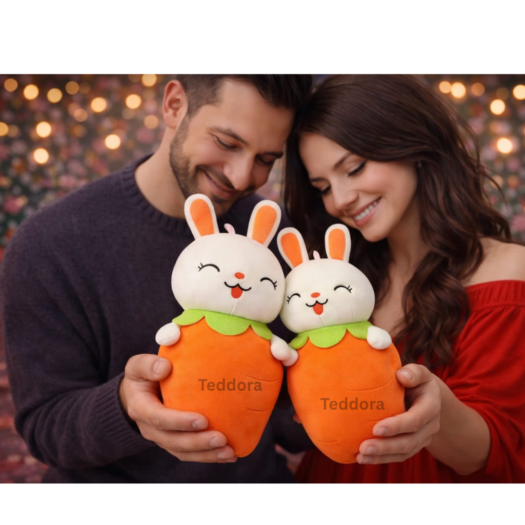 TEDDORA Carrot Couple Soft Toy - 26cm
