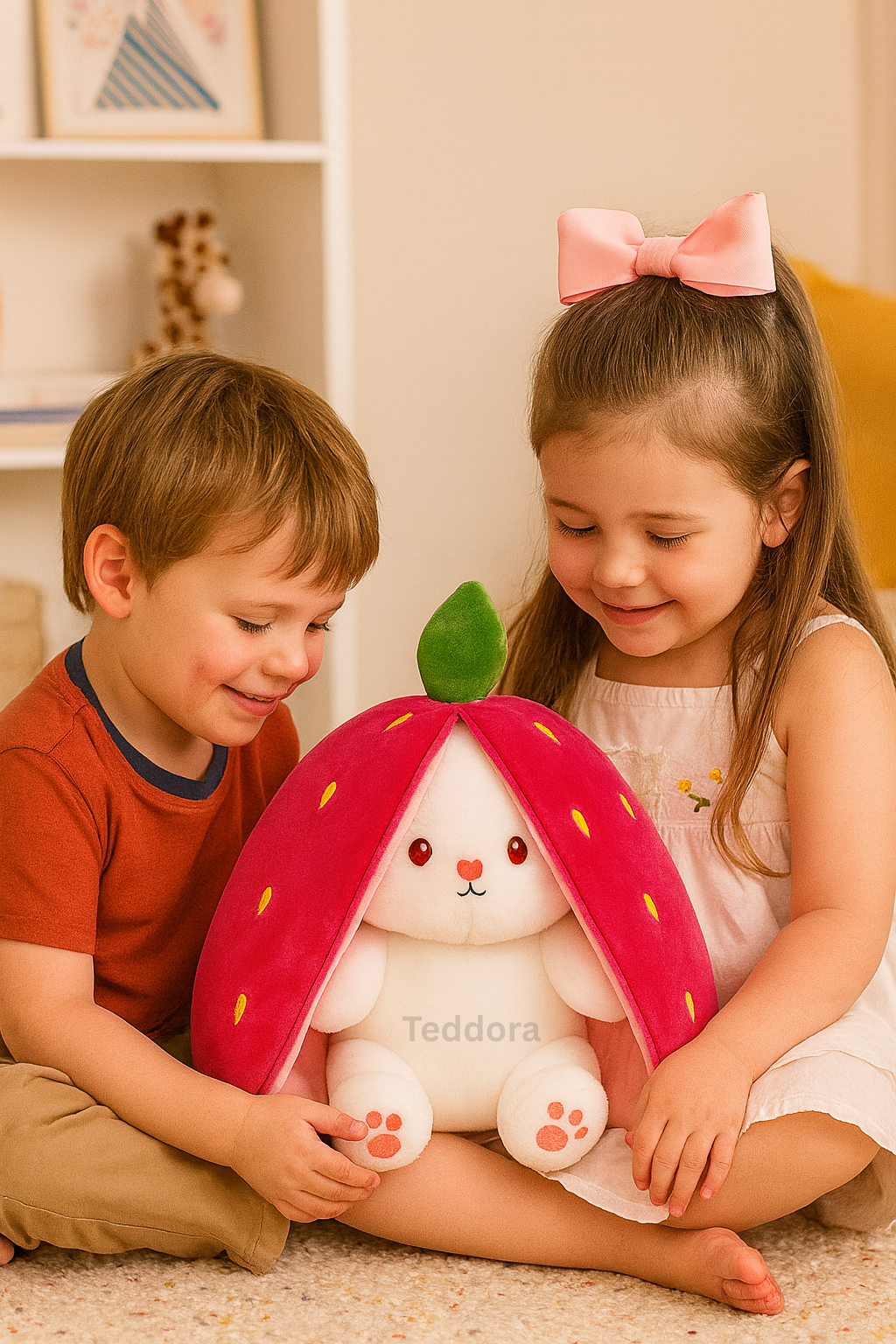TEDDORA Fruit Rabbit Soft Toy - 25cm