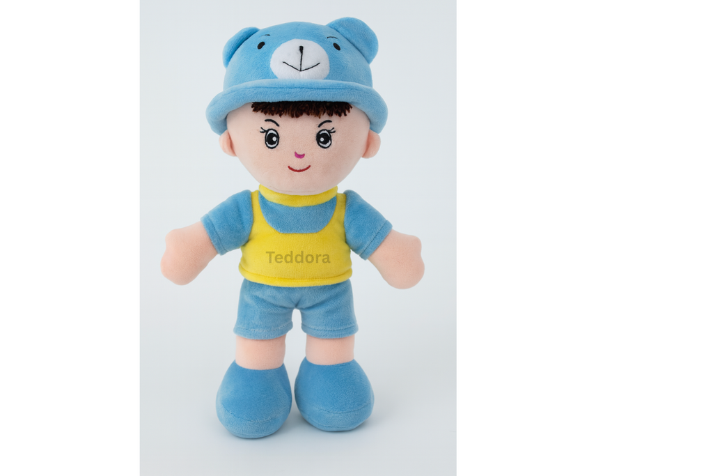 TEDDORA Eddie Boy Doll Soft Toy – Cute Plush Doll for Kids – 40cm