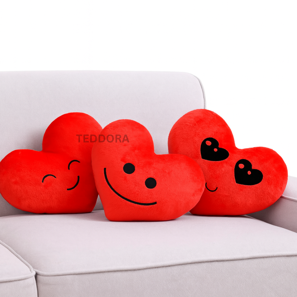 TEDDORA Love Pillow Soft Toy - 20cm (Pack of 3)