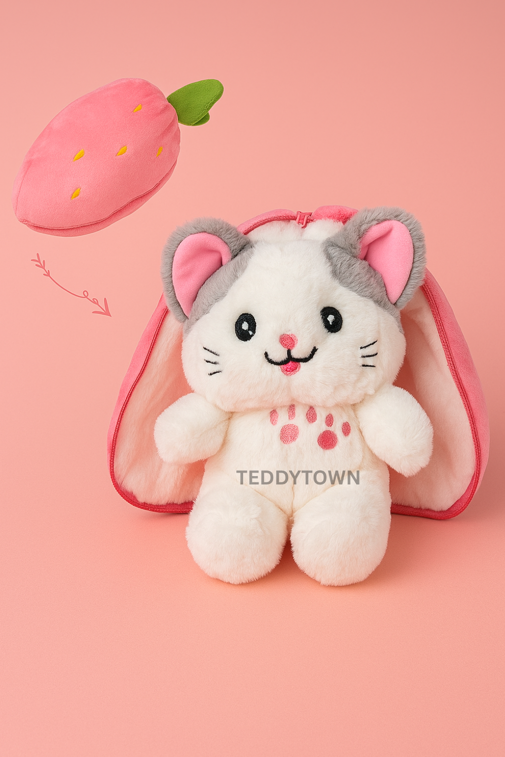 TEDDORA Fruit Cat Soft Toy - 30cm