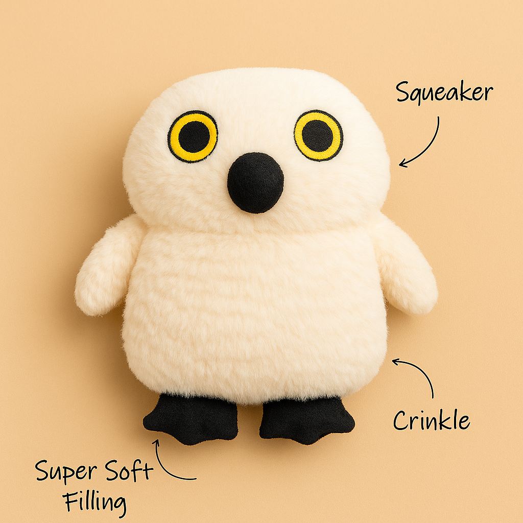 Ollie Owl Soft Toy 23cm for Kids & Dogs – Teddora